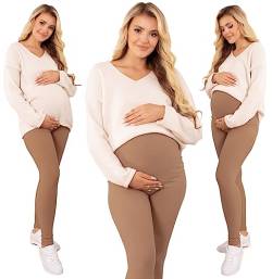 Formommy - Schwangerschaft Leggings Erwärmung hergestellt in der EU (Hellbeige,XL) von Formommy