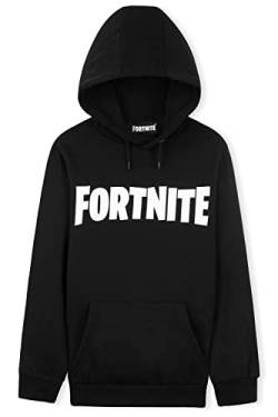 Fortnite Hoodie Jungen, Bequemer Jungen Pullover mit Kapuze, Kinderkleidung Junge, Fanartikel für Kinder und Teenager, Gamer Geschenk (Schwarz, 15-16 Jahre) von Fortnite