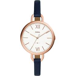 Fossil Damen Analog Quarz Uhr mit Leder Armband ES4355 von Fossil