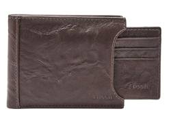 Fossil Geldbörse für Herren Neel, Leder Bifold braun 11,43 cm L x 1,9 cm B x 8,89 cm H ML3888200 von Fossil