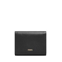 Fossil Women's Logan Tri-Fold Wallet, Black von Fossil