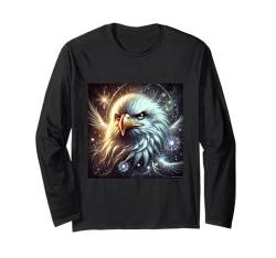 Amerikanische Flagge Weißkopfseeadler Shirt Patriotischer USA Majestätischer Adler Langarmshirt von Four Elements Gifts