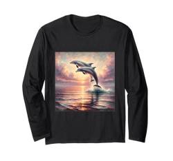 Dophin Shirt für Männer Frauen Kinder Ozeanliebhaber Meer Marine Life Langarmshirt von Four Elements Gifts