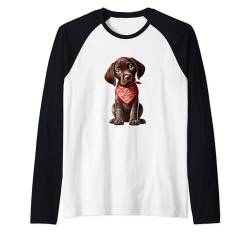 Lustiges Pointer Shirt Pointer Mama Papa Hundeliebhaber zeigender Hund Raglan von Four Elements Gifts