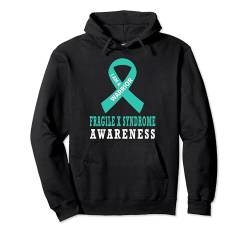 Bandstütze „Fragile X Syndrome Awareness Warrior“, Blaugrün Pullover Hoodie von Fragile X Syndrome awareness products (Lwaka)