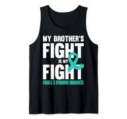 Teal Ribbon Support Brothers zur Sensibilisierung für das Fragile X-Syndrom Tank Top von Fragile X Syndrome awareness products (Lwaka)