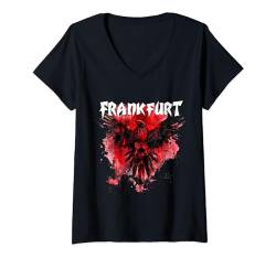 Damen Frankfurt T-Shirt Frankfurter Jungs Hessen Frankfurt FFM T-Shirt mit V-Ausschnitt von Frankfurt Frankfurter FFM Hessen Shop