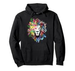 Wilde Tiere des Blumenlöwes der Frauen für Löwenliebhaber Pullover Hoodie von Frauen-Wildtiere Lustig