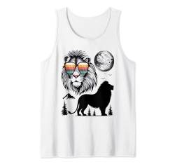 Löwe mit Mondnacht, wilde Tiere für Löwenliebhaber Tank Top von Frauen-Wildtiere lustig