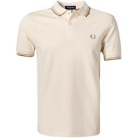 Fred Perry Herren Polo-Shirt weiß Baumwoll-Piqué von Fred Perry