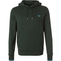 Fred Perry Herren Hoodie grün Baumwolle unifarben von Fred Perry