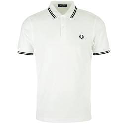 Fred Perry Twin Tipped Shirt Poloshirt für Herren, Weiß, 56 von Fred Perry