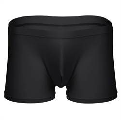 Freebily 1/5 Pack Herren Boxer Shorts Retro Boxershorts Boxer Briefs Atmungsaktive Ultrabequem Retroshorts Unterhose Unterwäsche Underwear langlebig Schwarz Medium von Freebily