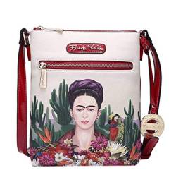 Frida Kahlo Cactus Collection Lizenzierte Umhängetasche, rot, Medium von Frida Kahlo