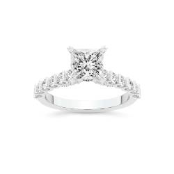 Im Labor Gezüchteter Diamant-Verlobungsring Für Frauen 2 Karat IGI-Zertifiziert Prinzessin Form | 14K oder 18K Weiß-, Gelb- oder Roségold Austria Cathedral Diamant Ring | FG-VS1-VS2 Qualität von Friendly Diamonds