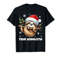 Faultier Frohe Weihnachten Familien Kinder Weihnachts Tier T-Shirt von Frohe Weihnachten