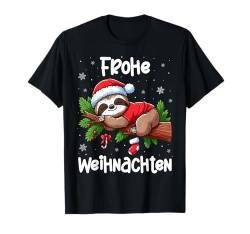 Faultier Frohe Weihnachten Familien Outfit Kinder Weihnachts T-Shirt von Frohe Weihnachten