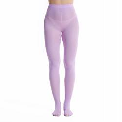 Frola 40D Strumpfhosen für Damen Balettstrumpfhose für Frauen Mädchen Undurchsichtige Reine Farbe mit Fuß Bunte Strümpfe(M-L,Hellviolett) von Frola