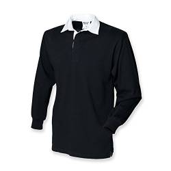 Front Row Langarm Rugby Shirt, Schwarz, Gr.XL von Front Row