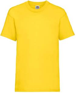 Fruit of the Loom 10er Pack Valueweight T Kids T-Shirt Kinder Unisex NEU, Farbe:gelb, Größe:164 von Fruit of the Loom