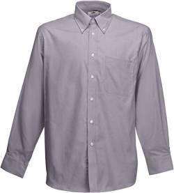 Fruit of the loom Herren Shirt LS Sporthemd, Grau (Oxford Grey 114), Medium von Fruit of the Loom