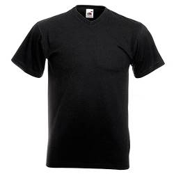 Fruit of the Loom Herren T-Shirt Valueweight V-Neck T 61-066-0 Black M von Fruit of the Loom