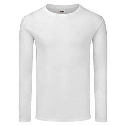 Fruit of the Loom Iconic 150 Classic Long Sleeve T-Shirt, Farbe:weiß, Größe:2XL von Fruit of the Loom