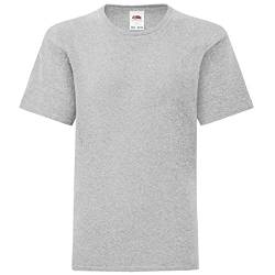 Fruit of the Loom Jungen Iconic T-Shirt (9-11 Jahre) (Grau meliert) von Fruit of the Loom