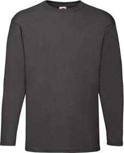 Fruit of the Loom Longsleeve Langarm T-Shirt in 7 Farben und 5 Grössen Schwarz,L von Fruit of the Loom