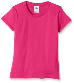 Fruit of the Loom Mädchen T-Shirt Sofspun, Fuchsia, 3-4 Jahre von Fruit of the Loom