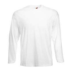 Fruit of the Loom Herren Langarm T-Shirt Gr. XL, weiß von Fruit of the Loom