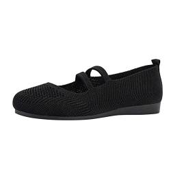 Flache Schuhe Für Damen, Bequem Tanzschuhe Balerinaschuhe Mittelalter Barfuss Damenschuhe Flach Sportliche Halbschuhe Wildling Pretty Lackschuhe Weite K Festliche Ballerinas Slipper von Fulidngzg