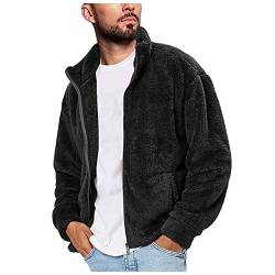 Flanell Jacke Herren 4XL Outdoor Wolljacke Felljacke Fleece Schafwolle Fleecejacke Teddyfleece Jacke Fell Vintage Teddy Jacke Lammfelljacke Herbst Winter Thermo Fleecepullover Cordjacke von Fulidngzg