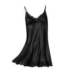 Unterkleid Damen, Weiß Unterrock für Durchsichtige Kleider Baumwolle Nachthemd Leichte Sommer Unterkleid Luftige Trägerkleid Kurzarm Spaghettiträger A Linien Sleepshirt Petticoat von Fulidngzg