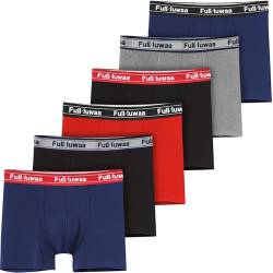 Fullluwaa Boxershorts Herren 6er Pack Unterhosen Männer Baumwolle Retroshorts Herren Trunk Unterwäsche von Fullluwaa