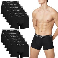 Fullluwaa Boxershorts Men Herren 12er Pack Retroshorts Männer Trunks Baumwolle Unterwäsche Weiche und Ideale Passform(Ohne Kratz von Fullluwaa