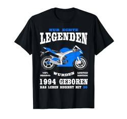 30 Geburtstag Mann Biker Geschenk 1994 Superbike Motorrad T-Shirt von FunShirtDealer Geschenke für Motorradfahrer