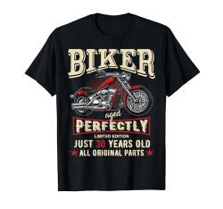 30 Geburtstag Mann Biker Geschenk Motorrad Chopper T-Shirt von FunShirtDealer Geschenke für Motorradfahrer