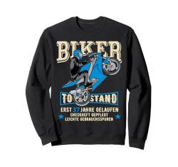 37. Geburtstag Biker Geschenk witzig Motorrad blau Superbike Sweatshirt von FunShirtDealer für Biker