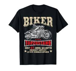 61 Geburtstag Mann Biker Geschenk "Grunch" Motorrad Chopper T-Shirt von FunShirtDealer für Biker