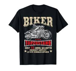 72 Geburtstag Mann Biker Geschenk "Grunch" Motorrad Chopper T-Shirt von FunShirtDealer für Biker