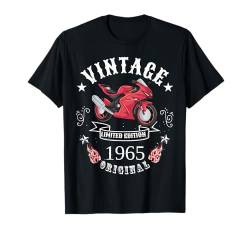 Geburtstag Mann Biker 1965 Geschenk Motorrad rot Superbike T-Shirt von FunShirtDealer für Biker