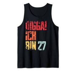 Herren Digga Ich Bin 27 Geburtstag Jahre Lustig Spruch Mann Tank Top von FunShirtZ