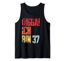 Herren Digga Ich Bin 37 Geburtstag Jahre Lustig Spruch Mann Tank Top von FunShirtZ