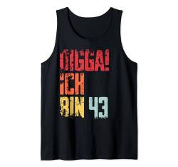 Herren Digga Ich Bin 43 Geburtstag Jahre Lustig Spruch Mann Tank Top von FunShirtZ