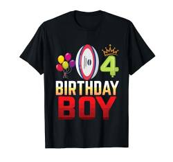 Rugby-Geschenk zum 4. Geburtstag, für Jungen, 4 Jahre alt, Rugby-Liebhaber, T-Shirt T-Shirt von Funny 4 Years Old Rugby Player Birthday Gifts Tee