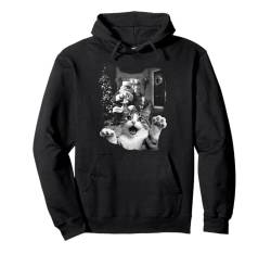 Lustiges Weihnachten Katze Selfie mit Weihnachtsmann Katzen Pullover Hoodie von Funny Animal Selfie with Santa Christmas Shop