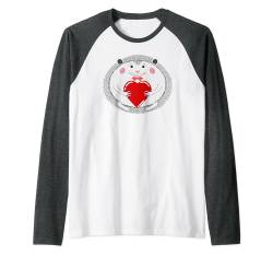 Igel Retro Art Tees Cute Igel Kinder Igel T-Shirts Raglan von Funny Artistic Hedgehog Retro Art Hedgehog Lovers