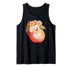 Igel Retro Art Tees Cute Igel Kinder Igel T-Shirts Tank Top von Funny Artistic Hedgehog Retro Art Hedgehog Lovers