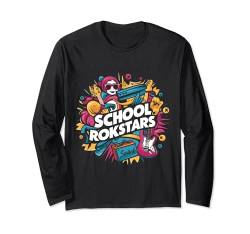 School Rockstars cooles Back-to-School-Design für Kinder, Jungen und Mädchen Langarmshirt von Funny Back To School Outfit